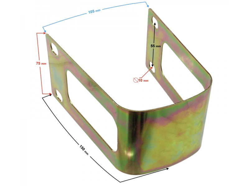 Front fender bracket, graphite Volcano 50