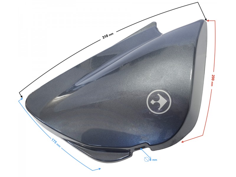 Side right cover, graphite Volcano 50