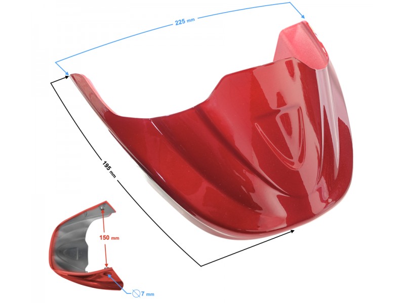 Headlamp cover, red Volcano 50