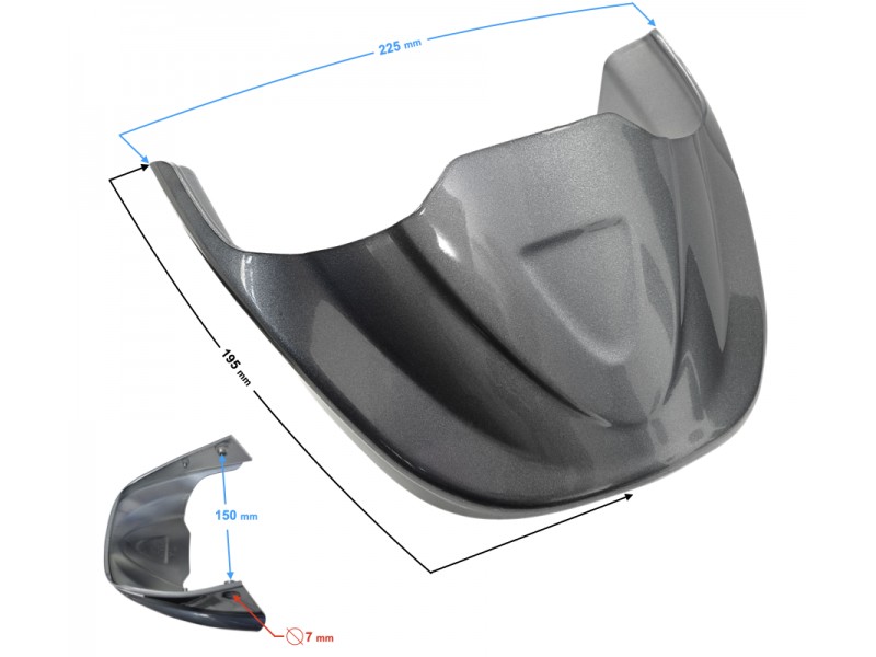 Headlamp cover, graphite Volcano 50