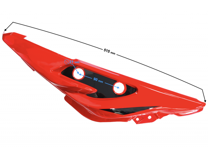 Rear Cover: left, red GT 125