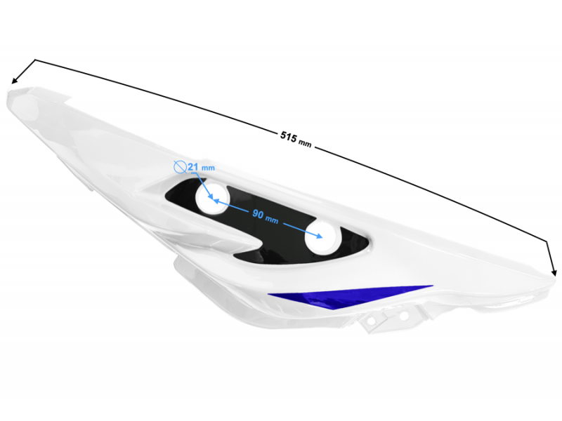Rear Cover left white GT 125