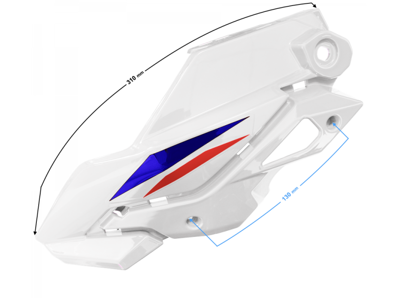 Headlamp Cover left part II 1 white GT 125