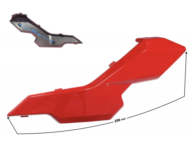 Headlamp Cover left part II 2 red GT 125