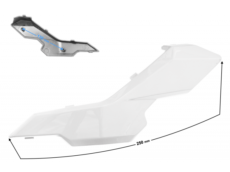Headlamp Cover left part II 2 white GT 125