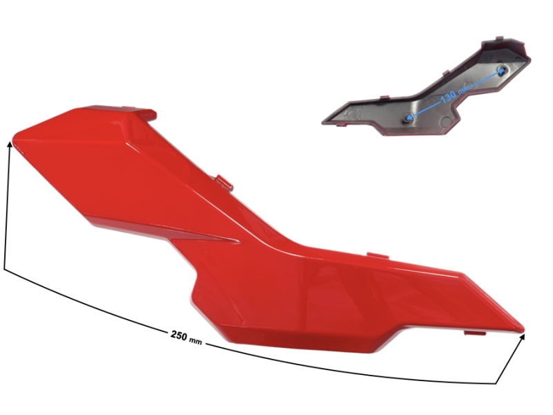 Headlamp Cover right part II 2 red GT 125