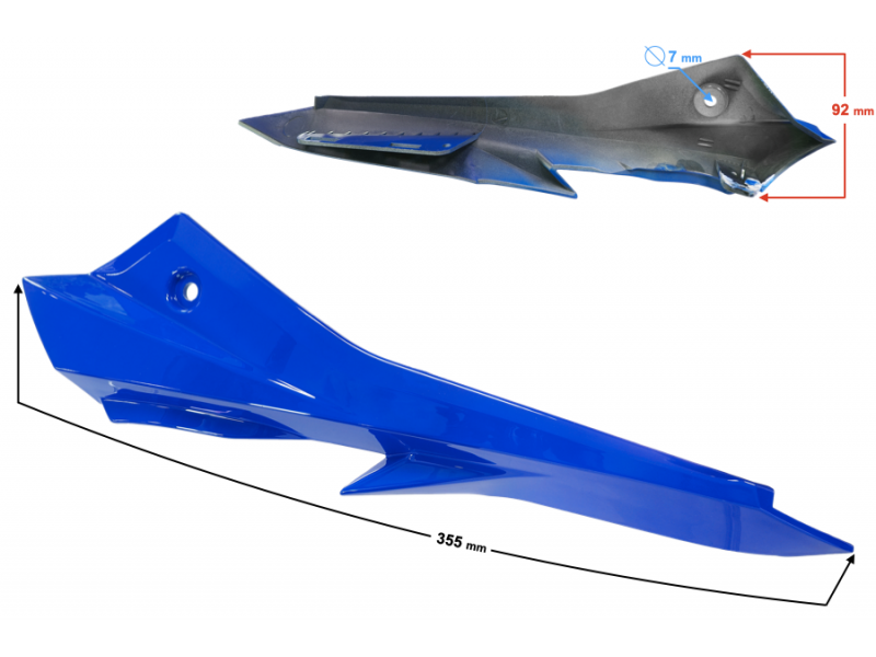 Headlamp Cover left part II 3 blue GT 125