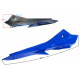 Headlamp Cover right part II 3 blue GT 125
