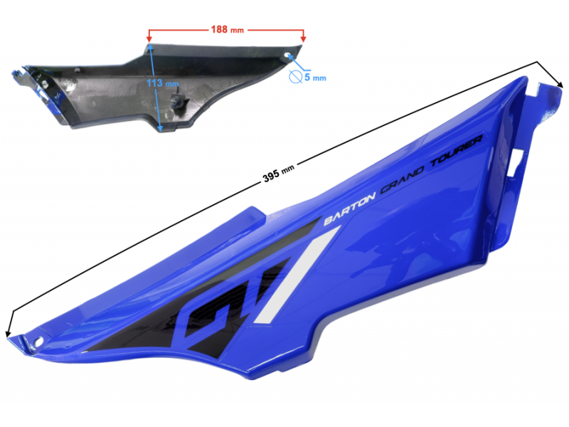 Side Cover right part 2 blue GT 125