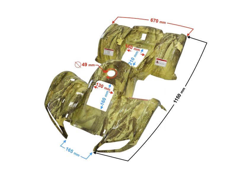 Central cover, camo ATV Force