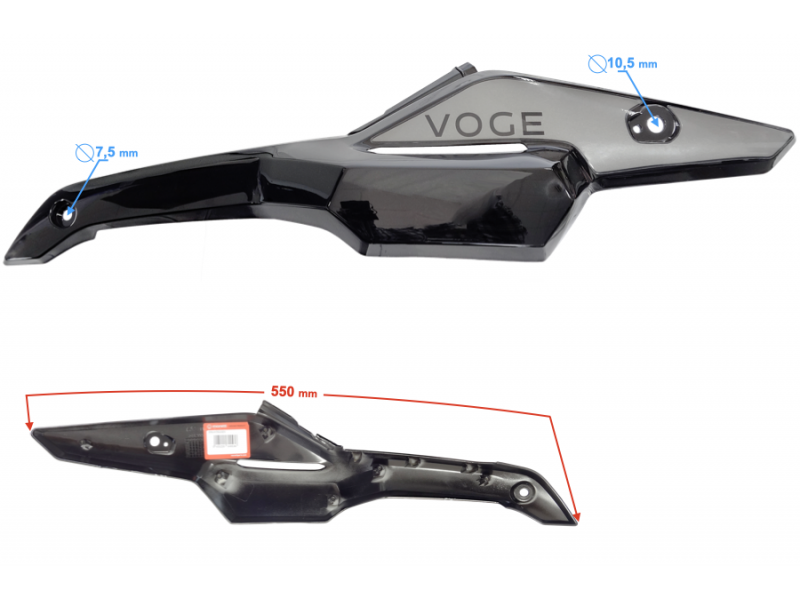 Fuel tank housing upper right black VOGE 300 Rally