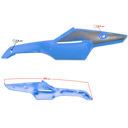 Fuel tank housing upper right blue VOGE 300 Rally Fuel tank housing upper right blue VOGE 300 Rally