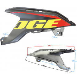 Fuel tank housing right black-yellow VOGE 125R