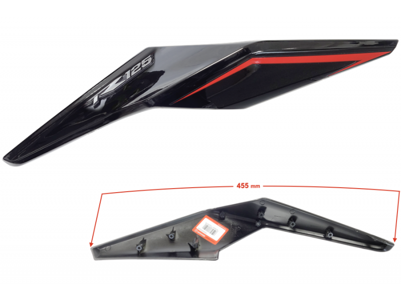 Rear right housing black-yellow VOGE 125R