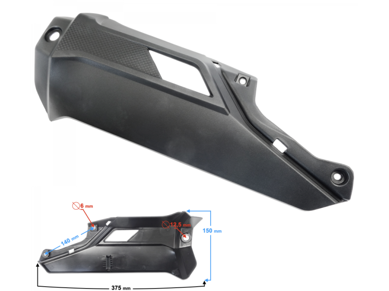 Side silencer housing VOGE SR125