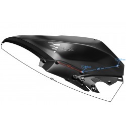 Left fuel tank cover, black VOGE 300DS