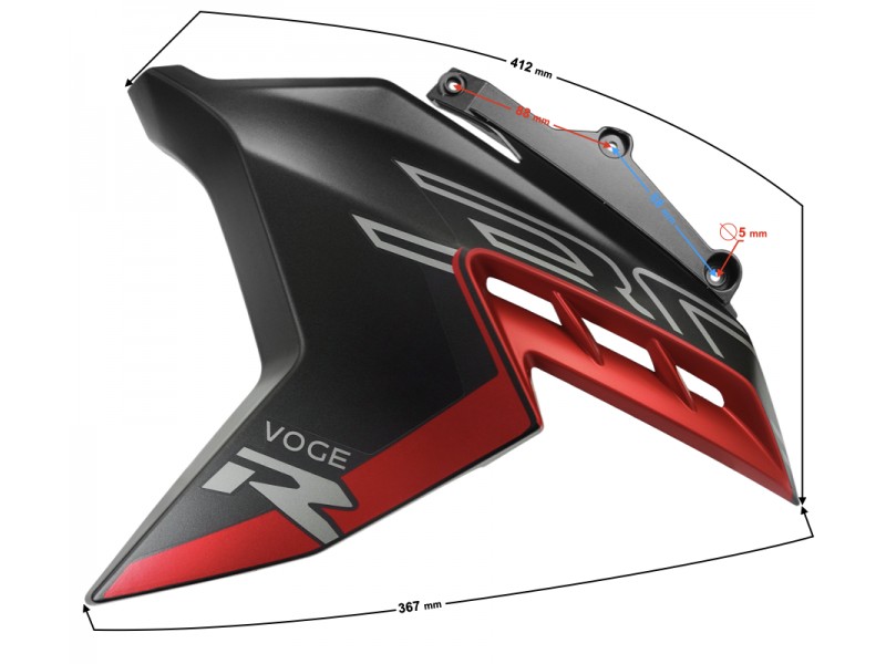 Front left top cover, red VOGE 300R