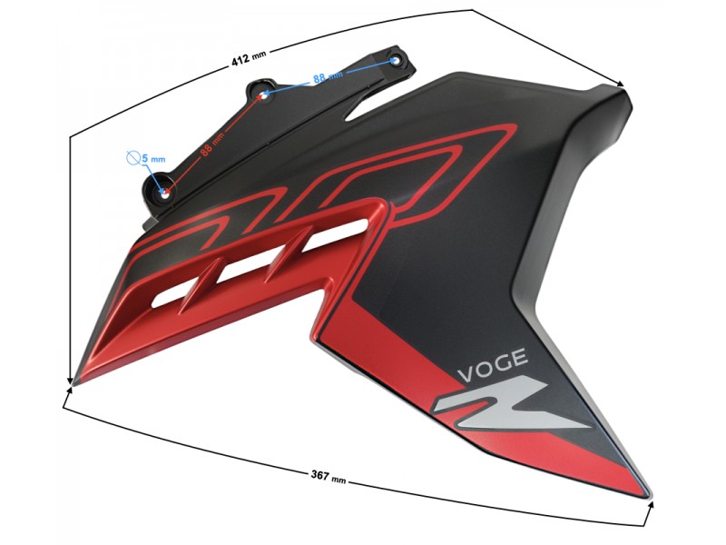Front right top cover, black VOGE 300R