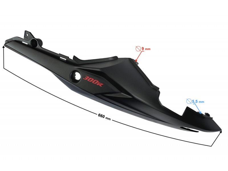 Rear left cover, black VOGE 300R Rear left cover, black VOGE 300R
