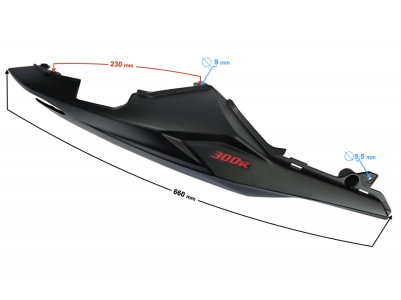 Rear right cover, black, VOGE 300R