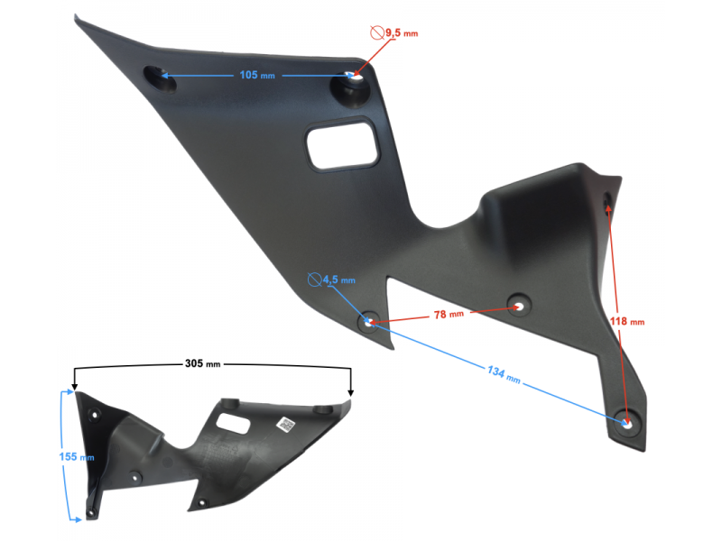 Inner right front Cover VOGE 300 R
