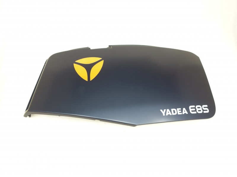 Side cover left rear blue + sticker E8S