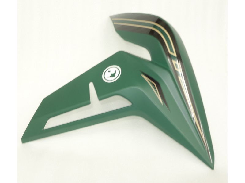 Fuel tank cover right, upper part green Rally 125