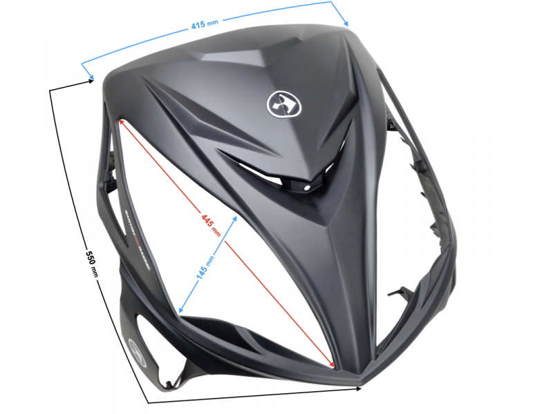 Headlight cover gray mat Falcon 50 Falcon 125