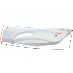 Left threshold cover, white matt Falcon 50 Falcon 125