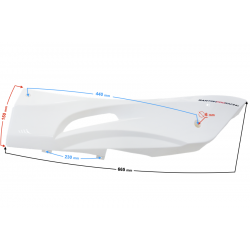Left threshold cover, white gloss Falcon 50 Falcon 125 Left threshold cover, white gloss Falcon 50 Falcon 125