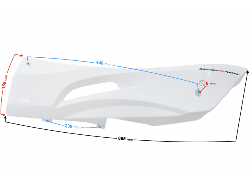 Left threshold cover, white gloss Falcon 50 Falcon 125 Left threshold cover, white gloss Falcon 50 Falcon 125