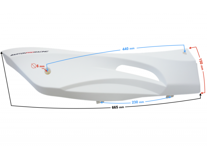 Right threshold cover white matt Falcon 50 Falcon 125