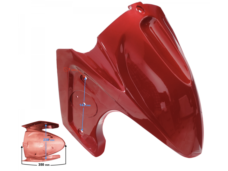 Cover - front fender red gloss Falcon 50 Falcon 125 2