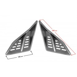 Cover - front triangles - inlet, graphite Falcon 125 2