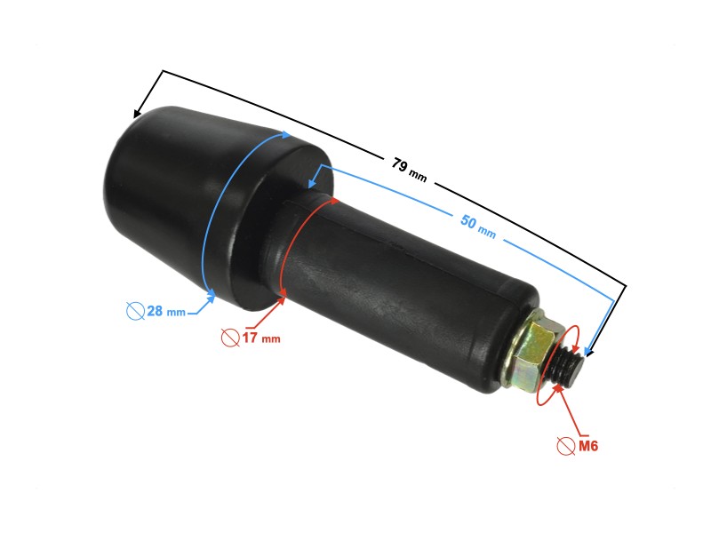 Handlebar weight for Cafe Racer motorcycle
