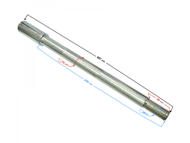 Front wheel axle for BLADE R
