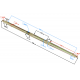 Rear wheel axle ATV Rocky 125