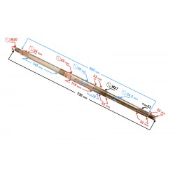 Rear wheel axle for ATV Force
