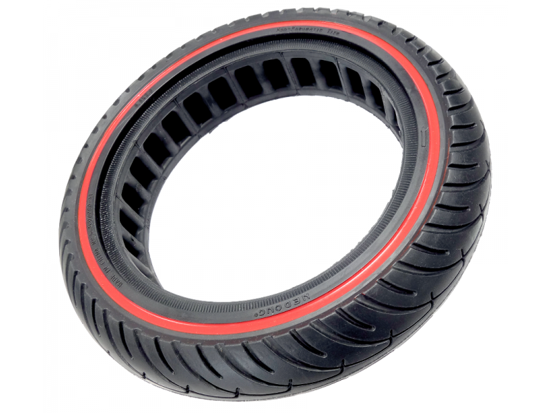 Solid tyre for electric scooter 8 1/2x2 red stripe