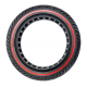 Solid tyre for electric scooter 8 1/2x2 red stripe