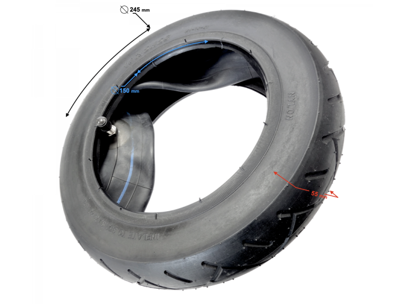 Tyre with tube for electical scooter 10x2.125