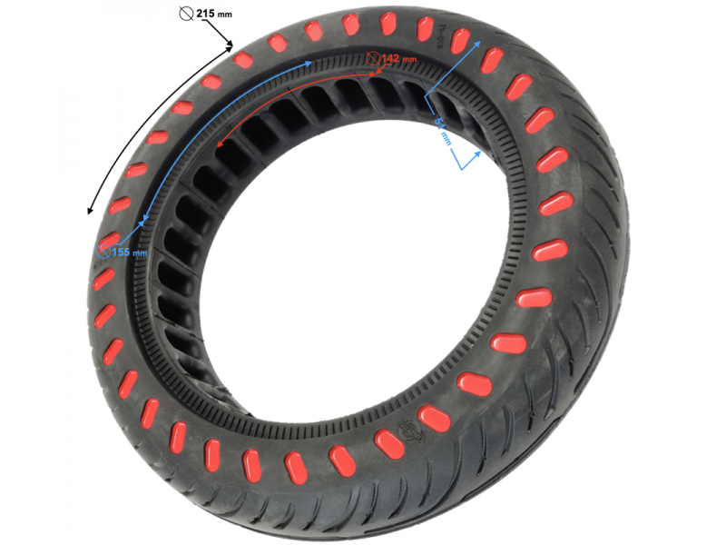 Tire for scooter 8 1/2x2 red dots