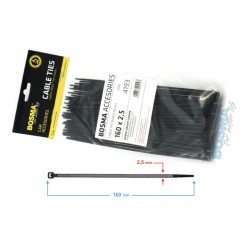 BOSMA clamping band 2,5*160mm Black (100 pcs)