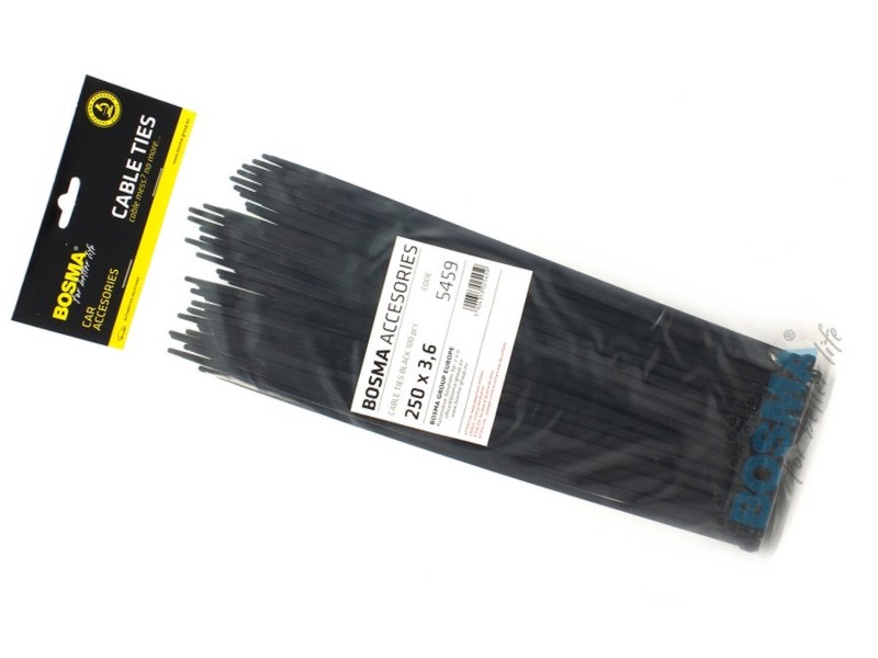 BOSMA clamping band 3,6*250 mm black (100pcs)