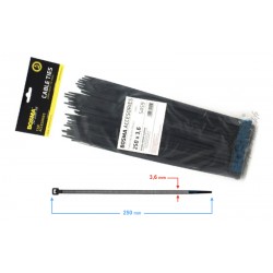 BOSMA clamping band 3,6*250 mm black (100pcs)