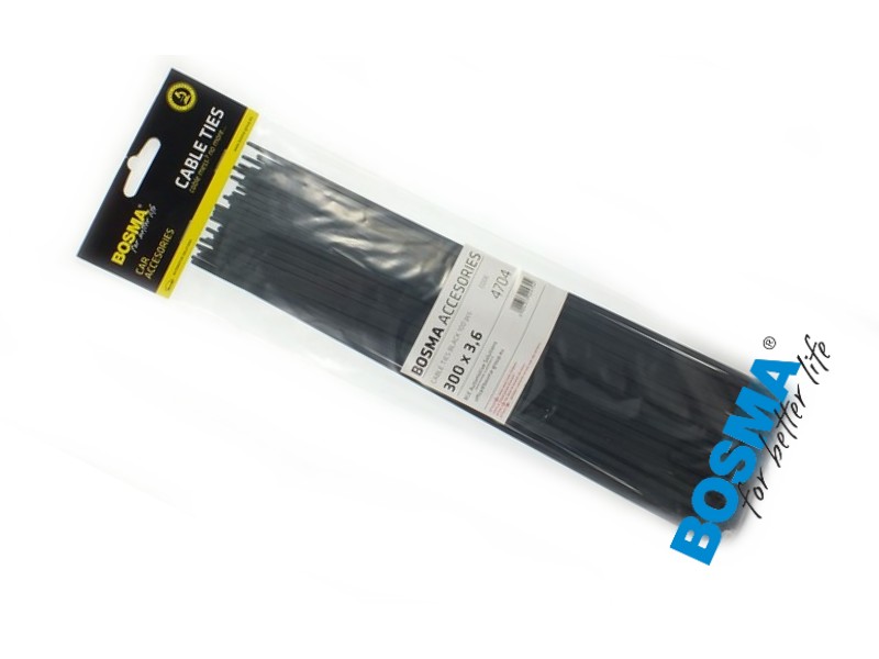 BOSMA clamping band 3,6*300mm black (100pcs) BOSMA clamping band 3,6*300mm black (100pcs)