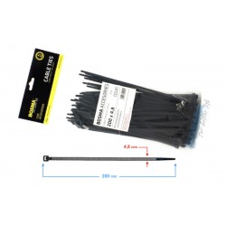 BOSMA clamping band 4,8*200mm black (100pcs)