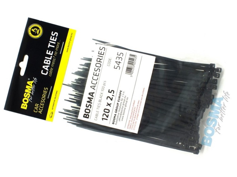 BOSMA clamping band 2,5*120mm black(100pcs)