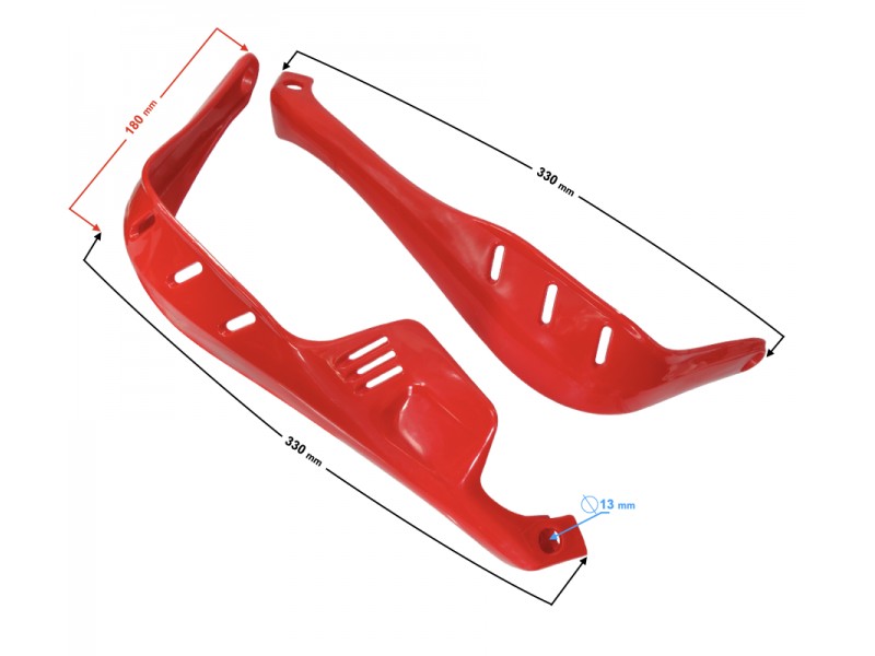 Handbar cover for Cross Enduro, type 1, red