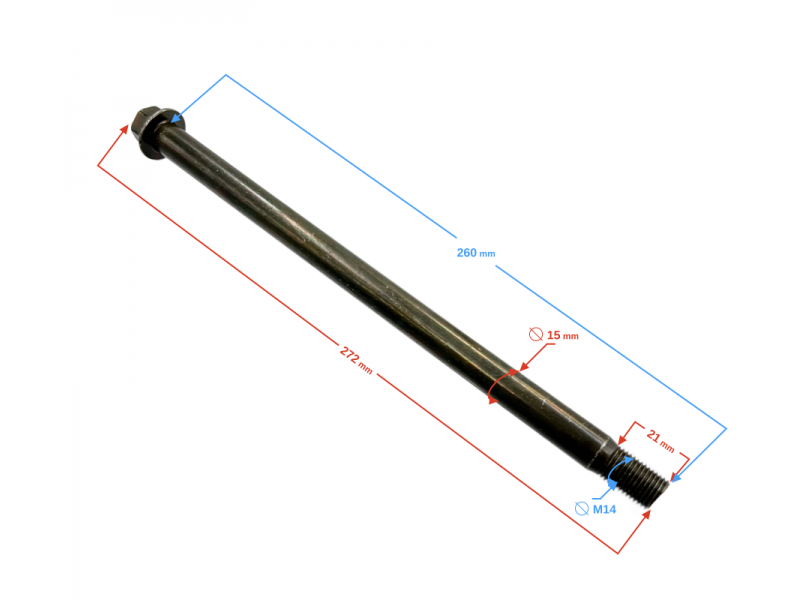 (WHOLESALE) Swingarm axle rear ATV Raze 200 (WHOLESALE) Swingarm axle rear ATV Raze 200
